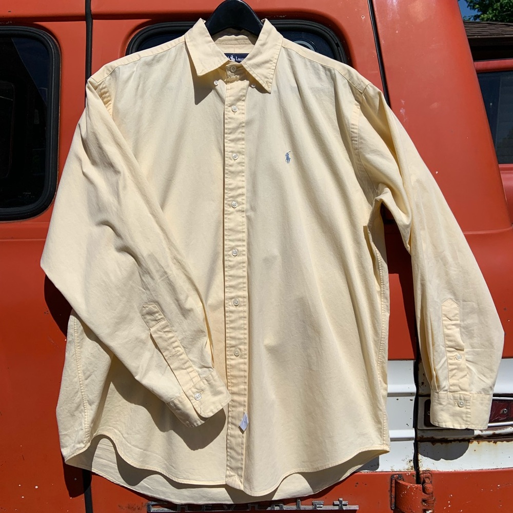 Large butter colored Polo Oxford button down large